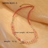 Wholesale Natural Stone Handbeaded Stainless Steel Necklace With Freshwater Pearl Pendant And Electroplating Treatment For Women Fashionable Light Luxury Style