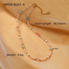 Wholesale Natural Stone Handbeaded Stainless Steel Necklace With Freshwater Pearl Pendant And Electroplating Treatment For Women Fashionable Light Luxury Style