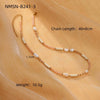Wholesale Natural Stone Handbeaded Stainless Steel Necklace With Freshwater Pearl Pendant And Electroplating Treatment For Women Fashionable Light Luxury Style