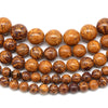 Wholesale Natural Stone Loose Round Beads For Diy Bracelets Grinding And Polishing Goldenlaceagate Elephant Skin Stone Golden Silk Jade