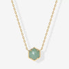 Wholesale Natural Stone Necklace Copper Mixed Gemstone Inlay Geometric Hexagonal O Chain For Women