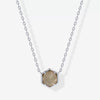 Wholesale Natural Stone Necklace Copper Mixed Gemstone Inlay Geometric Hexagonal O Chain For Women