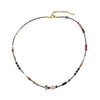 Wholesale Natural Stone Necklace Shell African Pine Spotted Stone Stainless Steel Geometric Original Design Electroplating Clavicle Chain For Women