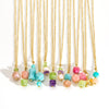 Wholesale Natural Stone Pendant Necklace Stainless Steel Geometric Simple Set With Gemstones For Women