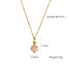 Wholesale Natural Stone Pendant Necklace Stainless Steel Geometric Simple Set With Gemstones For Women