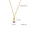 Wholesale Natural Stone Pendant Necklace Stainless Steel Geometric Simple Set With Gemstones For Women