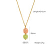 Wholesale Natural Stone Pendant Necklace Stainless Steel Geometric Simple Set With Gemstones For Women