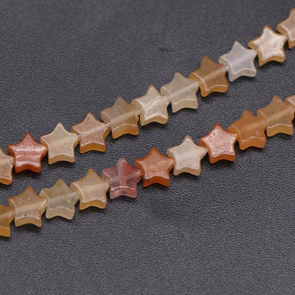 Wholesale Natural Stone Powder Crystal Fivepointed Star Loose Beads For Jewelry Accessories Earrings Semifinished Materials With Polishing Treatment