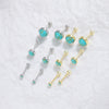 Wholesale Natural Stone S925 Silver Geometric Baroque Style Electroplated Stud Earrings For Women