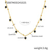 Wholesale Natural Stone 316L Stainless Steel Geometric Handmade Double Layer Overlay Electroplated 18K Gold Colorpreserving Women's Clavicle Necklace