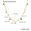Wholesale Natural Stone 316L Stainless Steel Geometric Handmade Double Layer Overlay Electroplated 18K Gold Colorpreserving Women's Clavicle Necklace