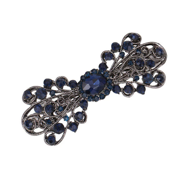 Wholesale Natural Style Alloy Nickelfree Plated Diamond Inlaid Crystal Bow Hairpin For Women