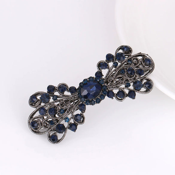Wholesale Natural Style Alloy Nickelfree Plated Diamond Inlaid Crystal Bow Hairpin For Women