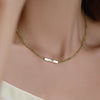 Wholesale Natural Style Copper Beaded Necklace With Olive Green Round Facet Natural Zircon And Baroque Freshwater Pearl Electroplated