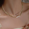 Wholesale Natural Style Copper Beaded Necklace With Olive Green Round Facet Natural Zircon And Baroque Freshwater Pearl Electroplated