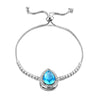 Wholesale Natural Style Drop Shape Environmental Protection Copper Electroplating Women's Zircon Bracelet