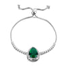 Wholesale Natural Style Drop Shape Environmental Protection Copper Electroplating Women's Zircon Bracelet