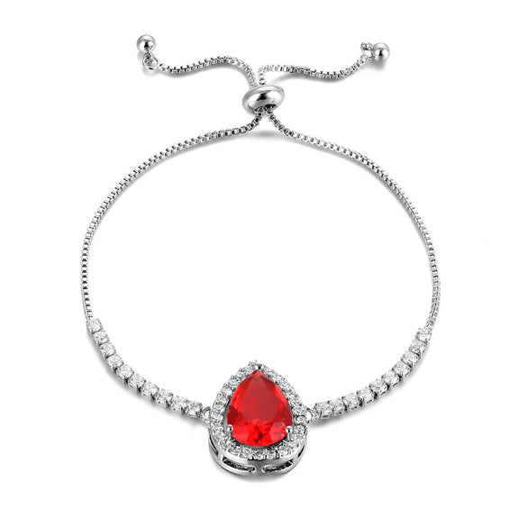 Wholesale Natural Style Drop Shape Environmental Protection Copper Electroplating Women's Zircon Bracelet