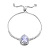 Wholesale Natural Style Drop Shape Environmental Protection Copper Electroplating Women's Zircon Bracelet