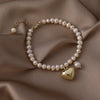 Wholesale Natural Style Heart Shape Freshwater Pearl Bracelet For Women
