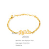 Wholesale Natural Style Twelve Constellations And Ancient English Letters Titanium Steel Bracelets With Electroplating