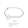 Wholesale Natural Style Twelve Constellations And Ancient English Letters Titanium Steel Bracelets With Electroplating