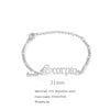 Wholesale Natural Style Twelve Constellations And Ancient English Letters Titanium Steel Bracelets With Electroplating