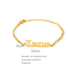 Wholesale Natural Style Twelve Constellations And Ancient English Letters Titanium Steel Bracelets With Electroplating