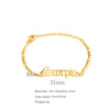 Wholesale Natural Style Twelve Constellations And Ancient English Letters Titanium Steel Bracelets With Electroplating