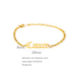 Wholesale Natural Style Twelve Constellations And Ancient English Letters Titanium Steel Bracelets With Electroplating