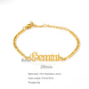 Wholesale Natural Style Twelve Constellations And Ancient English Letters Titanium Steel Bracelets With Electroplating