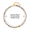 Wholesale Natural Tiger's Eye Stone And Picture Stone Beaded Handmade Geometric Pendant Necklace For Women
