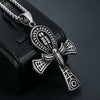 Wholesale Nautical Cross Pendant Necklace Retro Style Titanium Steel Square Pearl