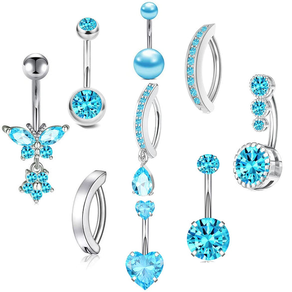 Wholesale Navel Nail Piercing Jewelry Stainless Steel Butterfly Style Electroplated