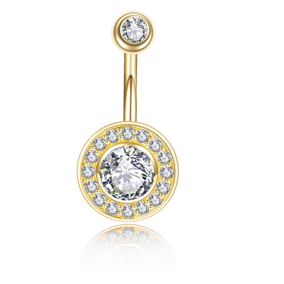 Wholesale Navel Nail Stainless Steel Microdiamond 3A Zircon Constellation Electroplated Unisex