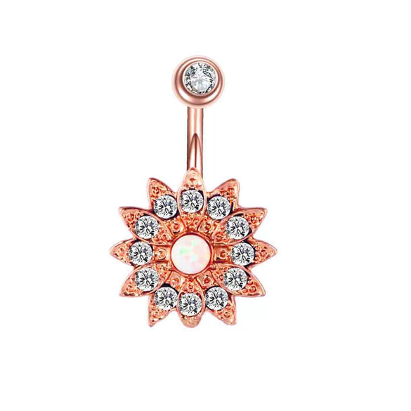 Wholesale Navel Nail Stainless Steel Microdiamond 3A Zircon Constellation Electroplated Unisex