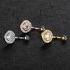 Wholesale Navel Nail Stainless Steel Microdiamond 3A Zircon Constellation Electroplated Unisex