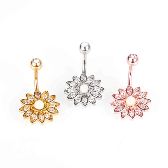 Wholesale Navel Nail Stainless Steel Microdiamond 3A Zircon Constellation Electroplated Unisex