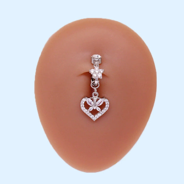 Wholesale Navel Ring Copper Animals Zodiac Cross Heart Shaped Electroplated Unisex