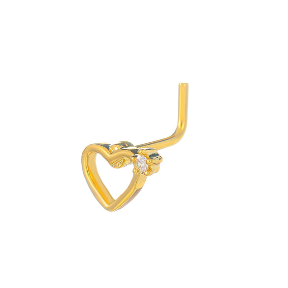 Wholesale Navel Ring Jewelry Copper Inlaid Zircon Geometric Butterfly Heart Crown Moon Water Drop Bee Style For Women