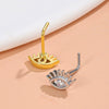 Wholesale Navel Ring Jewelry Copper Inlaid Zircon Geometric Butterfly Heart Crown Moon Water Drop Bee Style For Women