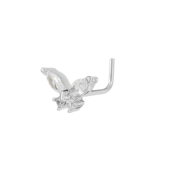 Wholesale Navel Ring Jewelry Copper Inlaid Zircon Geometric Butterfly Heart Crown Moon Water Drop Bee Style For Women
