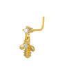 Wholesale Navel Ring Jewelry Copper Inlaid Zircon Geometric Butterfly Heart Crown Moon Water Drop Bee Style For Women