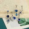 Wholesale Navel Ring Set Stainless Steel Geometric Simple Style Electroplating