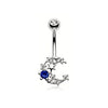 Wholesale Navel Ring Set Stainless Steel Geometric Simple Style Electroplating