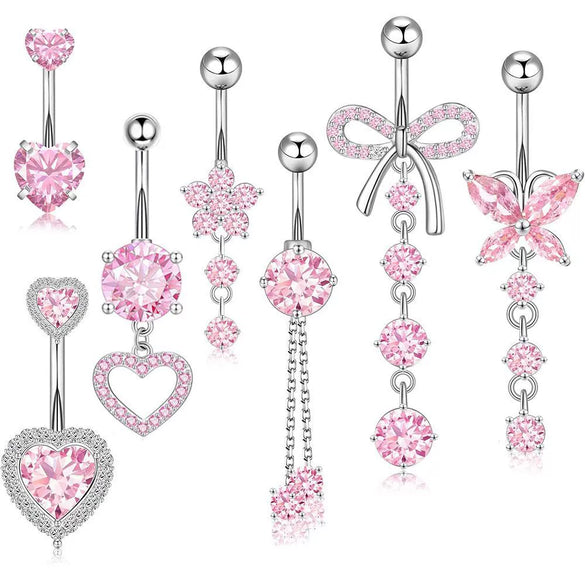 Wholesale Navel Ring Stainless Steel Geometric Electroplated Simple Style Body Puncture
