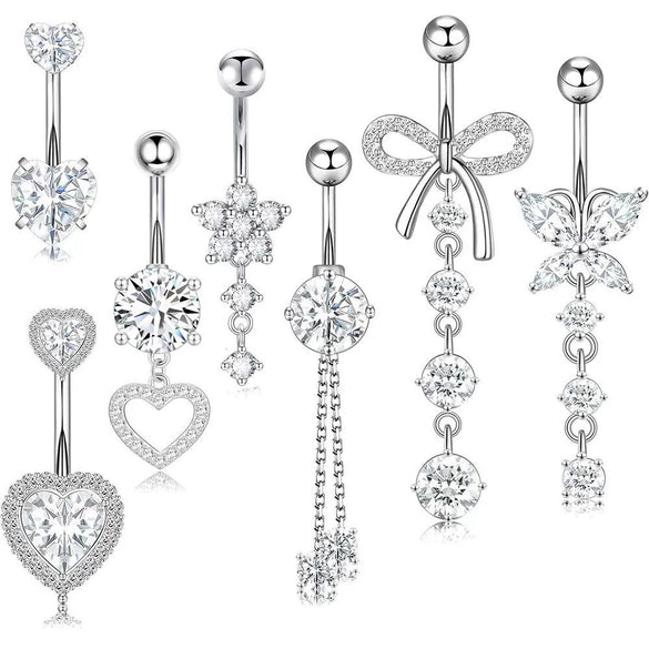 Wholesale Navel Ring Stainless Steel Geometric Electroplated Simple Style Body Puncture