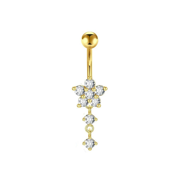 Wholesale Navel Ring Stainless Steel Geometric Electroplated Simple Style Body Puncture