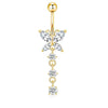 Wholesale Navel Ring Stainless Steel Geometric Electroplated Simple Style Body Puncture