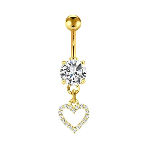 Wholesale Navel Ring Stainless Steel Geometric Electroplated Simple Style Body Puncture